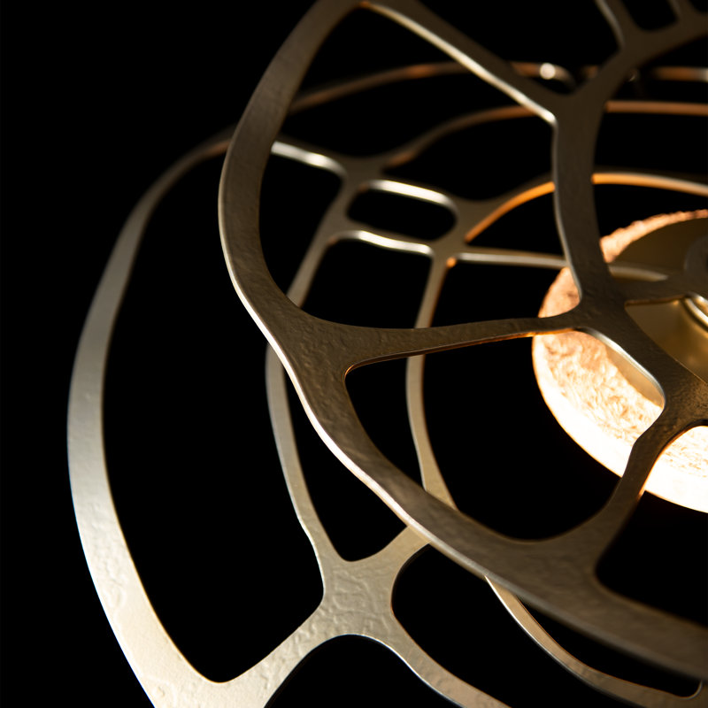 Muse LED Pendant, 6.7" H x 30.6" W x 30.6" D, Modern Brass