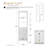Laval 72" Freestanding Linen Cabinet, Tall Bathroom Storage Tower with 3 Open Shelves-120234563-120613964