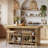 Kitchen Island with 2-Tier Storage