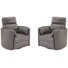 Bre 40" Wide Cordless Power Swivel Glider Recliner Two Pack