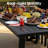 6 - Person Aluminum Outdoor Dining Dining Set With Sunbrella Swivel Rocking Dining Armchairs-112324263