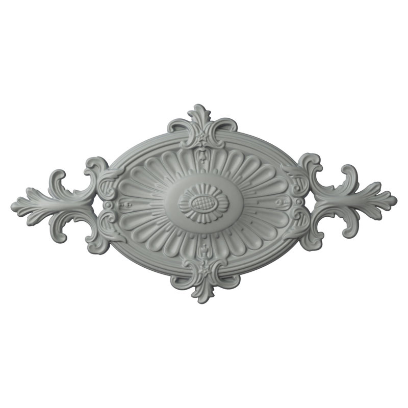 Médaillon de plafond Endurathane Roshan, l 43 1/4 po x H 22 3/8 po x P 2 3/8 po, apprêté en usine