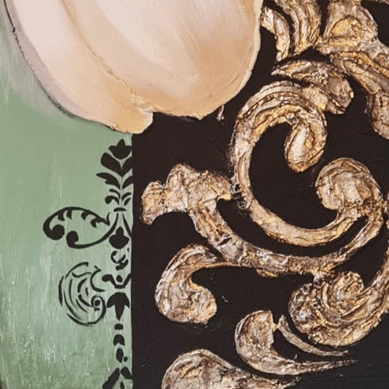 Peinture à l'huile décorative, H 27,56 po x l 27,56 po x P 1 po