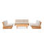 Ensemble de conversation de patio Askel pour 5 personnes en eucalyptus avec coussins-1453921818