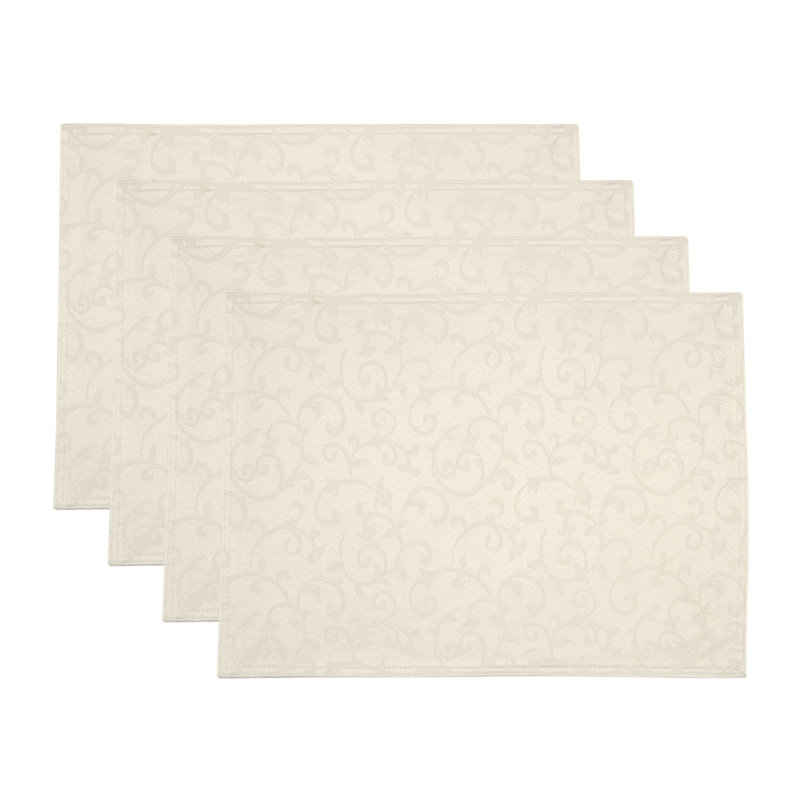 Lenox Opal Innocence Reversible Placemats, 13"x18", Ivory