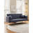 Grey Velvet Convertible , For Small Living Areas, Can Be Converted To Bed, 3 Adjustable Positions, Easy Assembly, 600Lbs Max Weight-2108118427