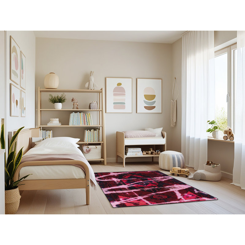 Abstract Indoor Rug, Rectangle 4' x 6'