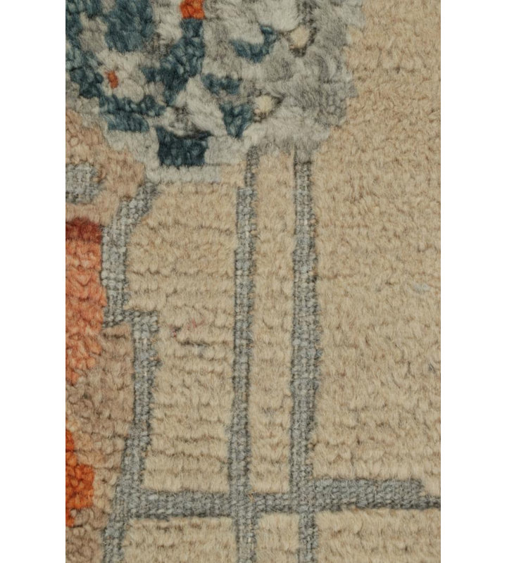 Art Deco Hand Knotted Wool Geometric Area Rug, Rectangle 14' x 20'