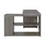Bureau en L avec tiroirs et tablettes