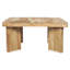 Table basse Elainea 32 po, bois d'acacia naturel fabriqué à la main, plateau carré avec larges pieds en diagonale