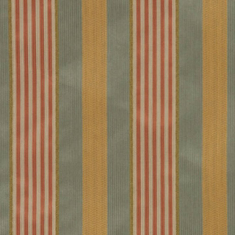 Allure Fabric, Green/Orange 
