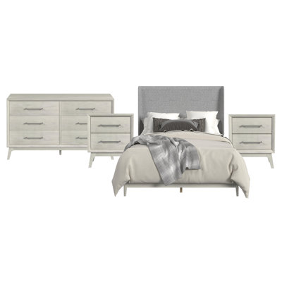 Ensemble de chambre à coucher 4 pièces en amande Picket House Furnishings Clare