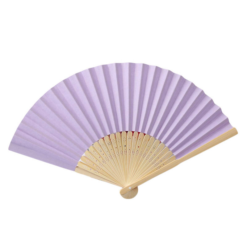 Ventilateur de couleur unie en forme de kbndieu, Purple