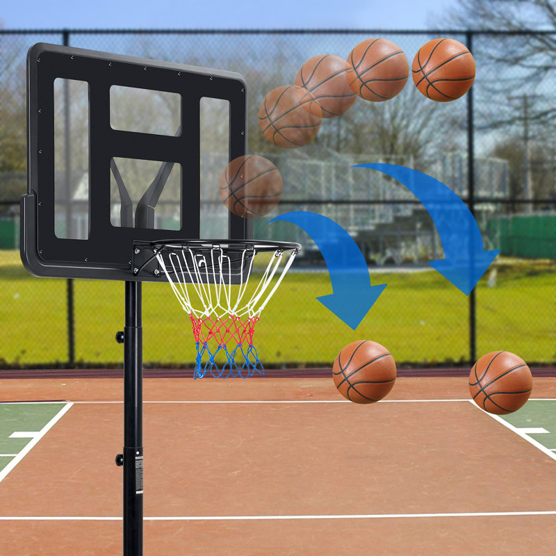 Panier de basketball portatif en plastique à hauteur ajustable l 54 po