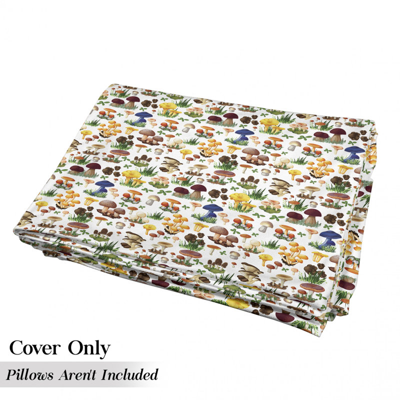 Housse de coussin d'extérieur Mushroom Wild Species Natural, H 2 po x l 27 po x P 88 po