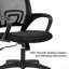 Bureau en bois massif avec 8 chaises de bureau noires-1133459872