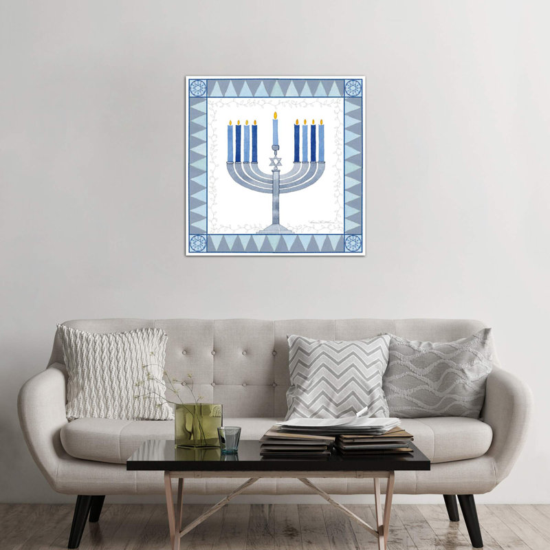 Celebrating Hanukkah III by Kathleen Parr McKenna - Wrapped Canvas Print, 45.72 cm H x 45.72 cm W x 1.91 cm D