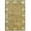 Green Hand-Knotted Wool Scrolled Leaf Border Geometric Modern Contemporary Carpet Rug