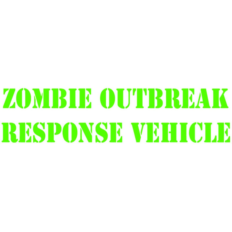 Text & Numbers Window Decal, Lime Green