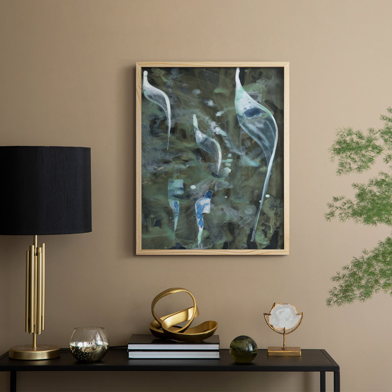 Beginning in the Great Deep II Framed Print - Solid Wood, Natural Framed, 11" H x 9" W
