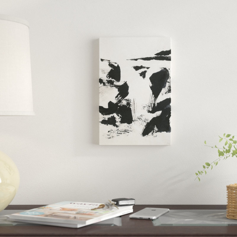 « sumi cascade vi », reproduction d’impression, Papier encadré noir, H 24 po x l 16 po x P 1 po