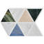 Valerie 6" Triangle Polished Marble Mosaic Tile