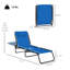 Chaise longue pliable, dossier inclinable à 4 positions, conception portable à trois volets et filet respirant pour la piscine, le camping et la randonnée - bleu marine-1223790430-1223790426