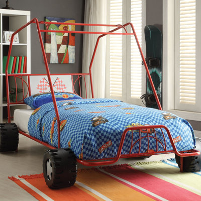 Xander Go Kart Red Finish Twin Bed