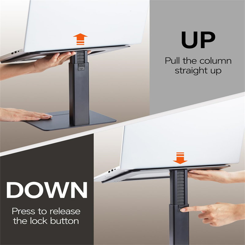 Metal Stackable Monitor Stand, Black