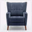 Fauteuil à oreilles capitonné en chenille de 41 po de largeur Astaria-1605115965