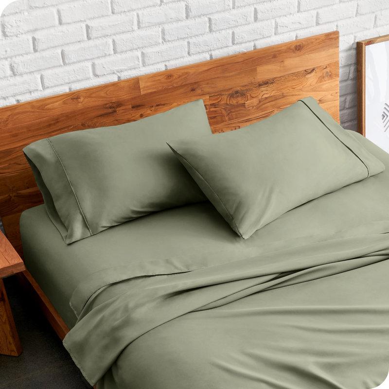 Soft Microfiber Pillowcase Set, Sage, 2 King Pillowcases