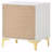 In White 2-Drawer Rectangular Nightstand-769589514