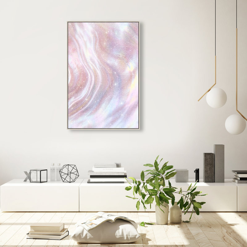 Iridescent Wave Print by Oliver Gal, 16"H x 11"W, Silver Floater Frame