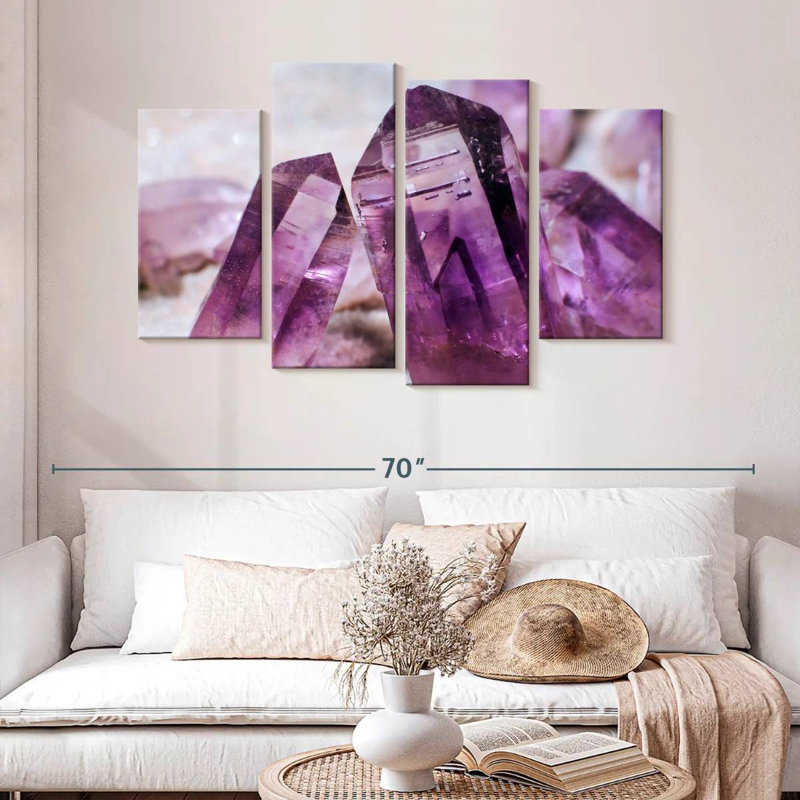 Améthyste mauve Alvord, H 32 po x l 52 po