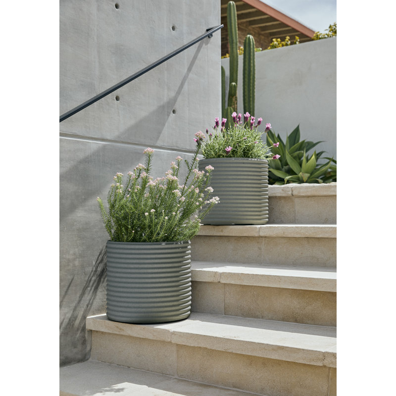 Petit pot à fleurs Veradek Mod Series, Gris, 2, H 12,75 po x l 13,75 po x P 13,75 po