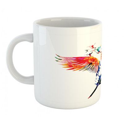 Grande tasse à café plumes