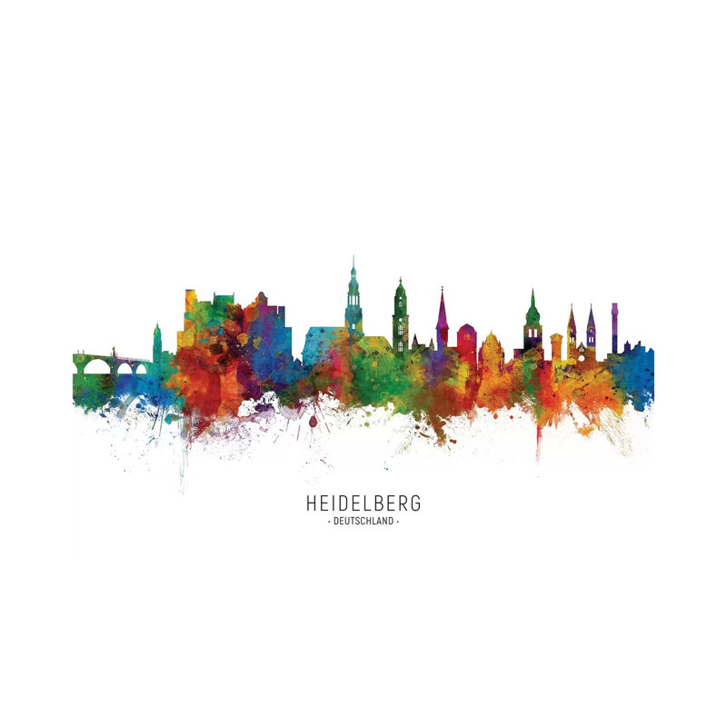 Heidelberg Deutschland Skyline by Michael Tompsett - Wrapped Canvas Print, 101.6 cm H x 66.04 cm W