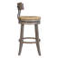 31 po Tabouret de bar en bois avec siège en ruppie maritime naturelle