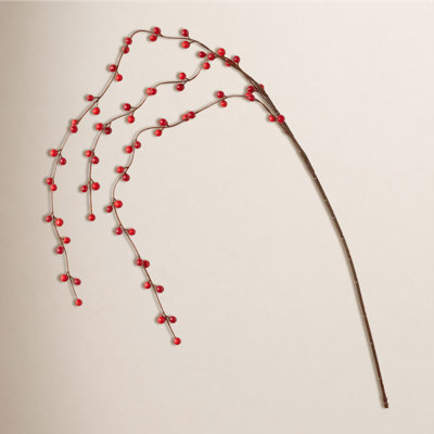 47" Artificial Large Weeping Red Berry Christmas Spray, Red