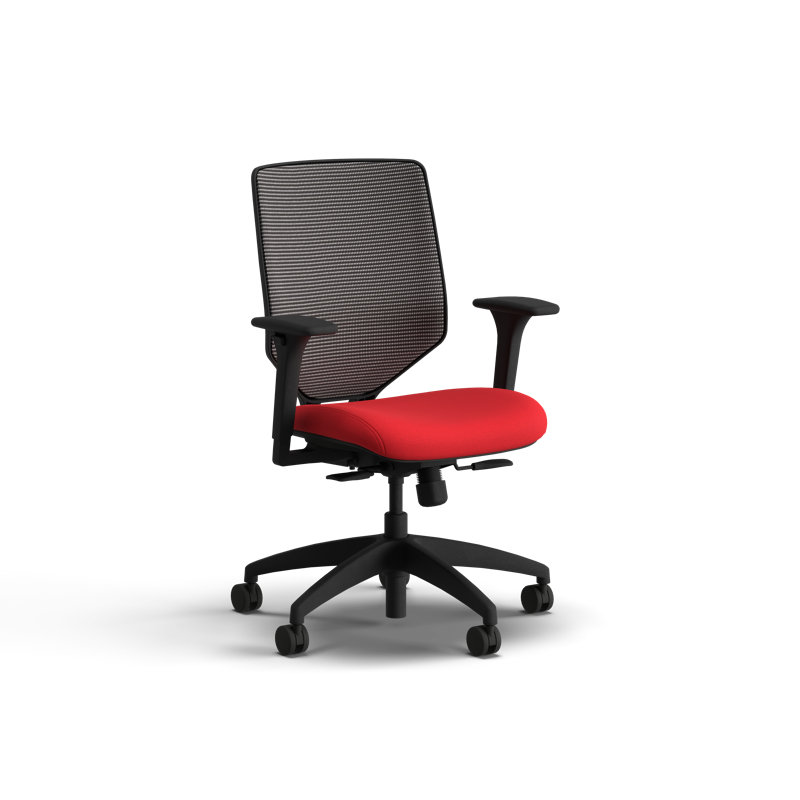 Chaise de bureau ergonomique HON Solve Mesh, Noir, Rubis