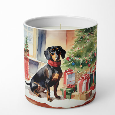 Christmas Tree Scented Tumbler Candle with Ceramic Holder