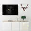 Black Cat With Green Eyes In Abstract - Wrapped Canvas Print-55314611