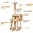 Esmildo 57.9'' H Multi-Level Cat Tree for Kitten Cats Pets