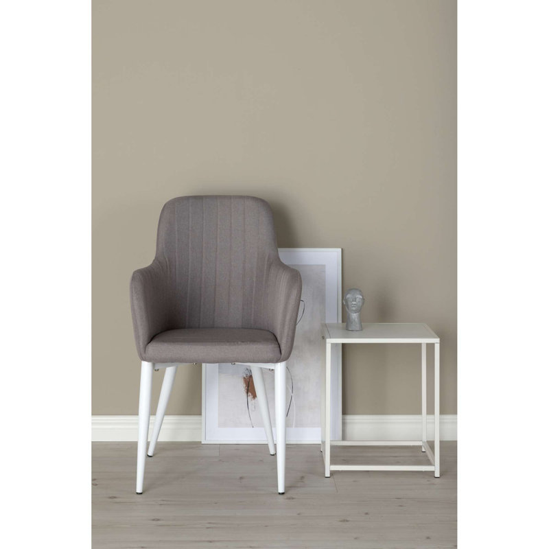 Upholstered Dining Chair, Grey, White