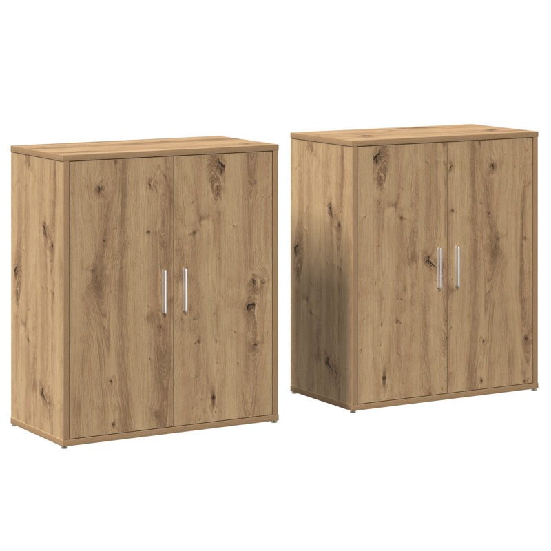Highboard 2 Pcs 60 X 31 X 70 Cm Engineered Wood, Artisan Oak