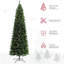 Arbre de Noël artificiel 9 pi avec 998 branches et base en acier