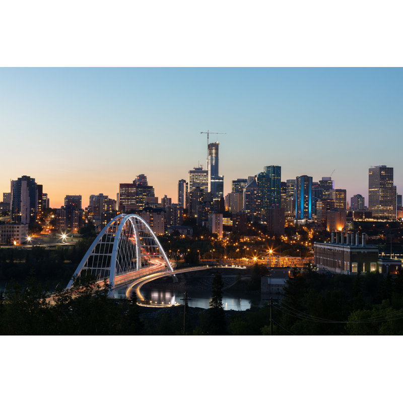 Edmonton Downtown - photographie sur toile tendue, H 24 po x l 36 po