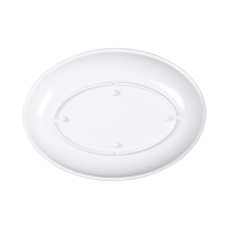 Elite Global Solutions Melamine Platter, White, 2" H x 16" W x 12" D