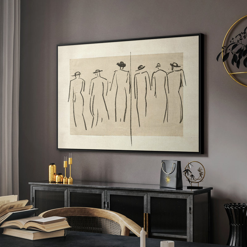 Croquis rétro-LVII, Toile encadrée BlackFloater, H 27 po x l 41 po x P 2 po