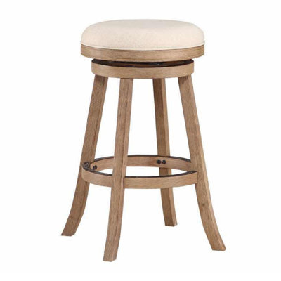 Tabouret de bar pivotant en bois massif